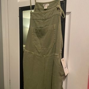 Billabong Olive Green Romper with pockets